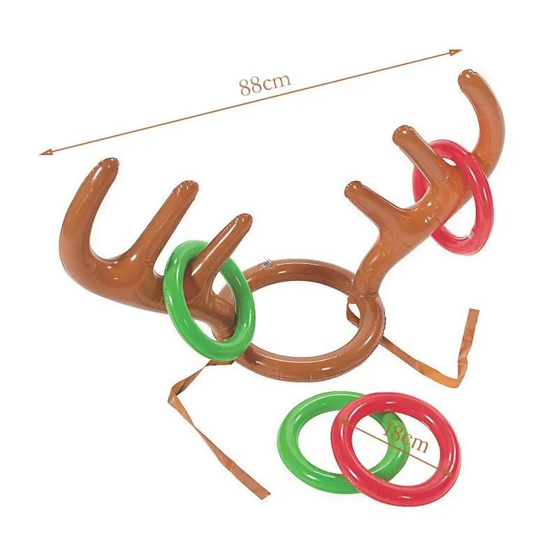 Inflatable Reindeer Hat Ring Toss Game